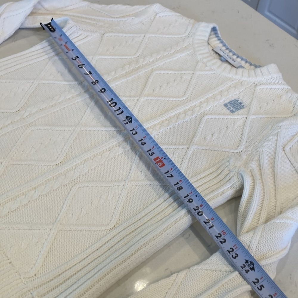 Hill House House Logo Sweater Cotton Chunky Knit Summer Sweater Crew Med - Picture 7 of 8